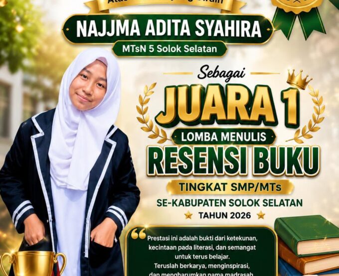 Juara 1 lomba menulis " Resensi buku"